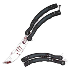 5.5" Closed Blood Splash Balisong Trainer Butterfly Knife