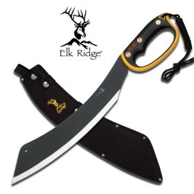 20.5" Curved Blade Work Machete Orange Black Molded Handle