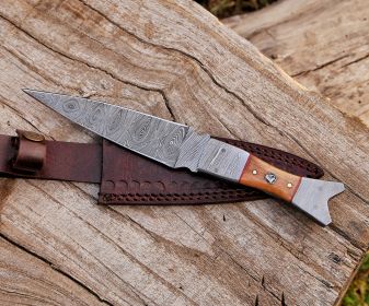 Fixed Blade Handmade Damascus Steel Hunting Dagger Knife