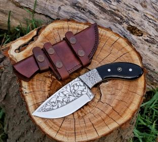 Custom Engraved Handmade 12C27 Stainless Steel Hunting Skinning Knife 10"