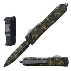 8.25" Automatic Dual Shadow Jumper Digital Camo OTF Knife