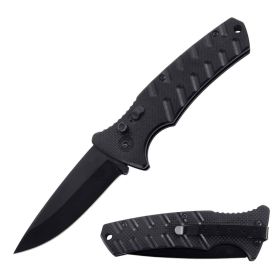 4.75" Closed Atom Switch Blade Automatic Knife Black G10 Handle