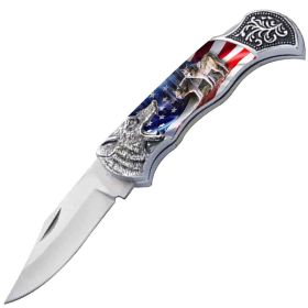 7.25" Wolf Bolster Handle Lockback Folding Pocket Knife in a Gift Box Style-16