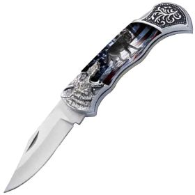 7.25" Wolf Bolster Handle Lockback Folding Pocket Knife in a Gift Box Style-18